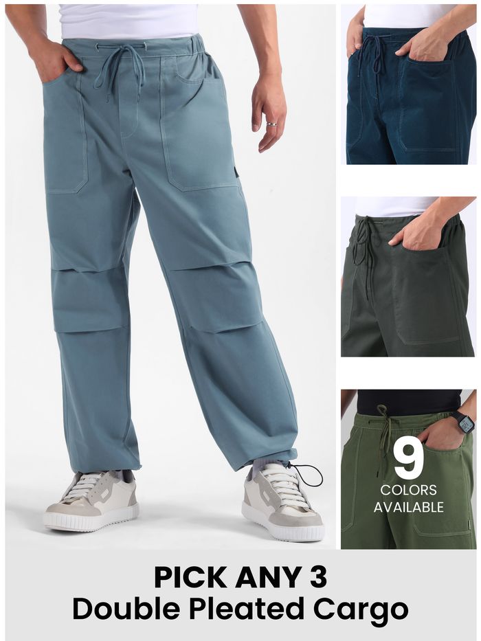 (Demo 2- Variable) Double Pleated Cargo Joggers Combo